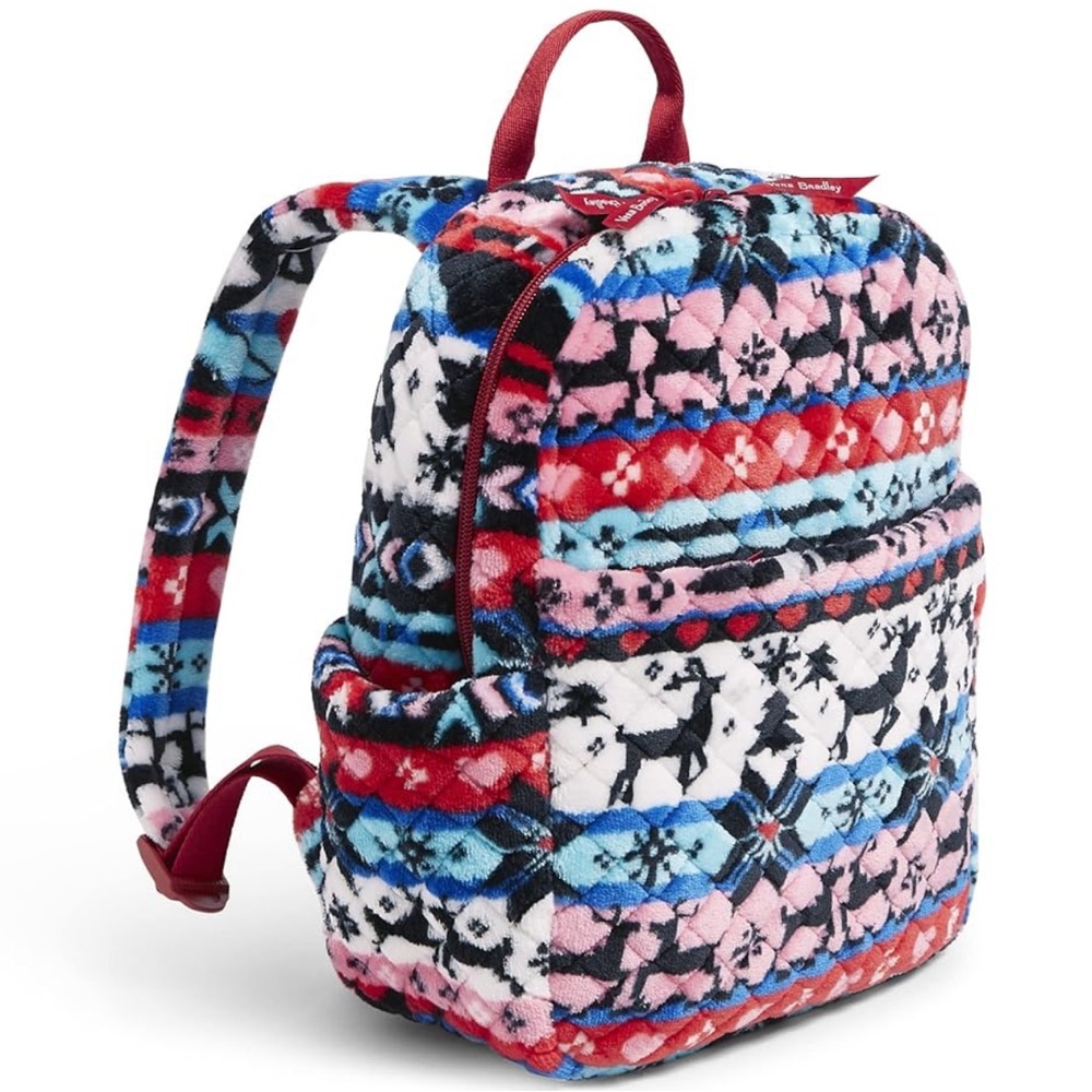 NWT VERA BRADLEY nordic stripe fleece Colorful Patterned Backpack